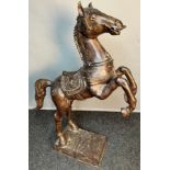 Large Bronze hollow horse sculpture. [97cm high]