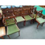 Set of 6 reproduction style dinning room chairs .