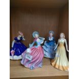 Four Royal Doulton Lady figurines