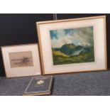 Artists proof in colour titled ''Wilde of Lochaber'' along with framed engraving and book by D.Y.