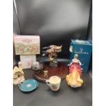 Lot of collectables to include Royal doulton figure belle etc .