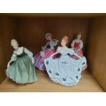 Four Royal Doulton Lady figurines