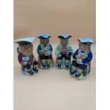Four various Kevin Francis character jugs, 'The Shareholder'- Ltd Ed 23 & 84/1500- two colour