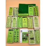 Vintage Subbuteo football teams, mat and score counters. [7 teams]