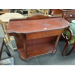 Ornate hall console table with single drawer .