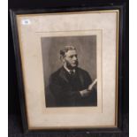 Antique engraving of a gentleman signed by the artist in pencil. [64x53cm]