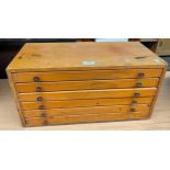 Vintage six drawer specimen/ apprentice chest. [25x51x25cm]