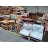 Large Lot of Bamboo conservatory furniture to include tub chairs , tables etc .