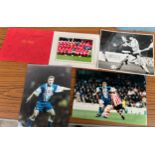 Four various vintage football photographs signed. Includes Liverpool FC Squad 1991-92- signed by the