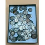Collection of silver three pence coins. [92grams]