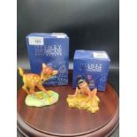 Royal doulton Disney showcase figures Bambi and Mowgli with boxes .