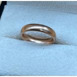 9ct Rose gold wedding band [Ring size K] [4.37Grams]