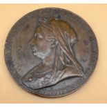 A Young and Old Queen Victoria Medallion coin. [5.5cm diameter]