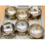 A Set of 6 Sterling silver egg holders. [180grams]