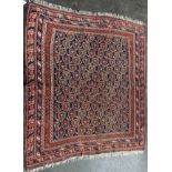 Hand woven Persian/ Indian ornate rug. [160x150cm] [Signs of wear]