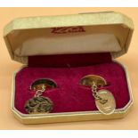 Pair of 9ct gold cufflinks with original box [4.44grams]