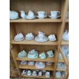 Large lot of tea services to include Tuscan ware etc