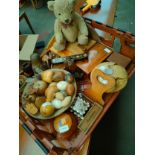 Crate of collectables includes treen etc