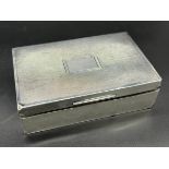 Birmingham silver art deco design cigarette/ jewellery box. [4x14x9xcm] [Signs of damage to corners]