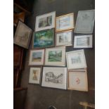 Lot of pictures includes Edinburgh castle , oil painting , Royalty book etc
