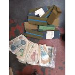 A mixed lot of old bank notes along with military epaulettes