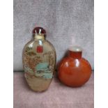 Early oriental perfume bottle together with other .