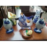 Selection of Ceramic fish jugs etc