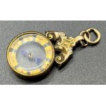 Antique Birmingham 9ct yellow gold fob compass. [5.63grams]