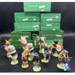 A Collection of 10 John Beswick Pig Promenade band set. Includes Christopher, Michael, Richard,