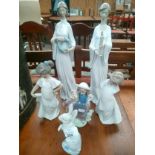 Group lot of Nao & Lladro figures