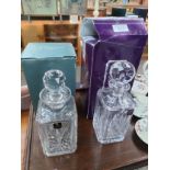 Edinburgh crystal decanters with boxes