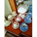 Selection of tea wares to include Copeland Spode etc