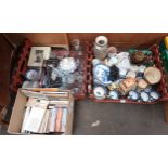 3 Boxes full of porcelain to include various cups and sauser sets. Names to include Royal Doulton,