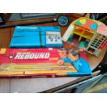 Vintage Fisher price garage together with 2 games