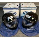 Two Motorcycle Arai Helmets- Astro- R. ECE22-05. Comes with bags and boxes.