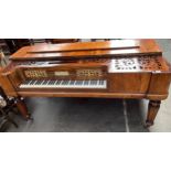 John Broadwood & Sons London rosewood square piano. [87x182x80cm] [Lid needs attention]