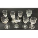 A Lot of 19th and early 20th century sherry/ shot glasses.