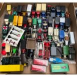 Tray of collectable playworn vehicles to include matchbox etc