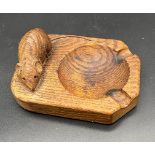 Robert Thompson Mouseman vintage pin dish/ ash tray. Signature mouse design. Inscribed Aug. 31. 1944