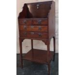 Georgian writing desk, the front with drop down panel leading to interior storage and writing