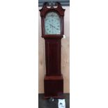 19th century Scottish longcase grandfather clock [MacFarline- Perth] with pendulum and key [No