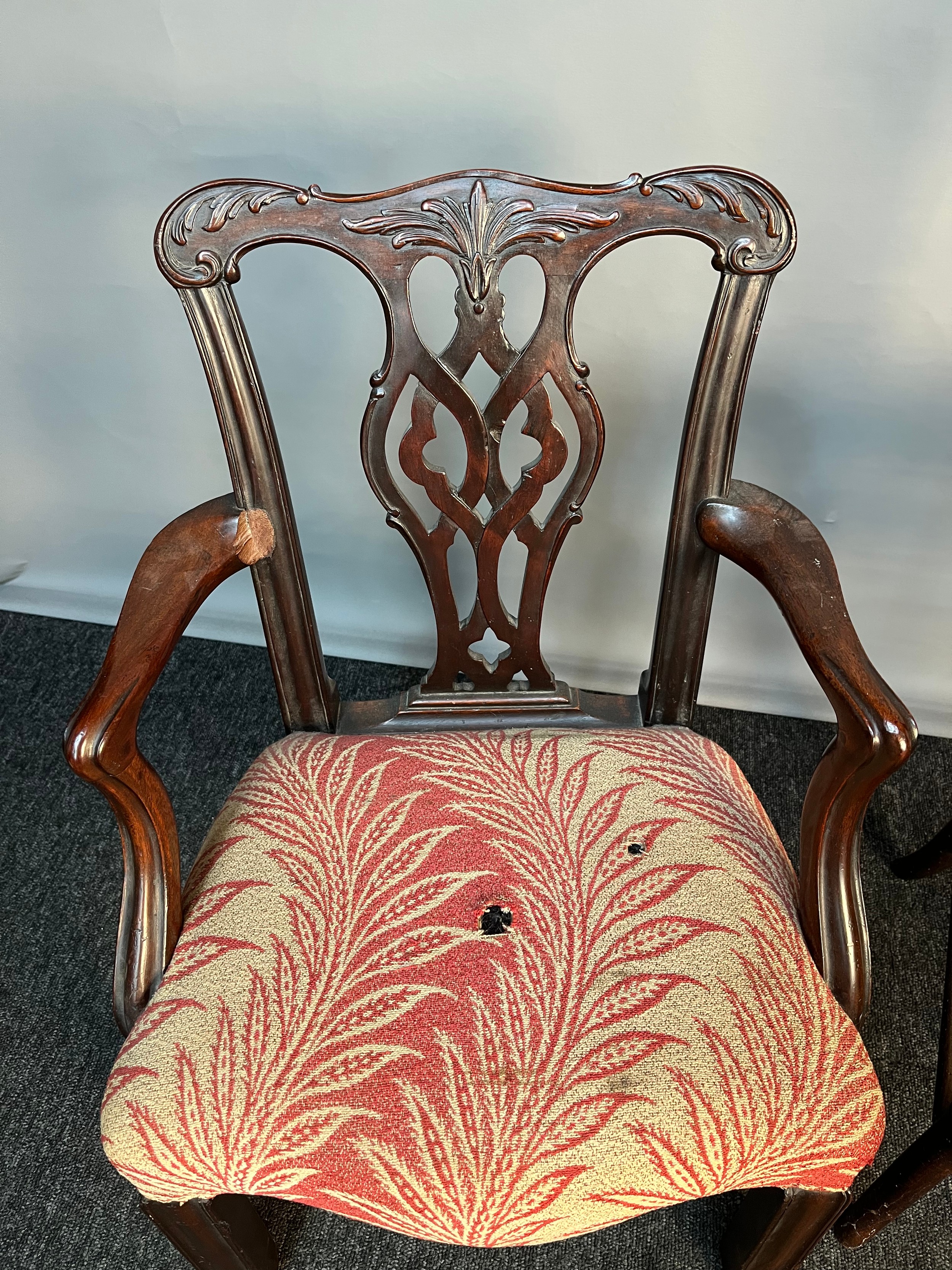 19th century child's highchair, together with 19th century child's armchair. [Signs of old woodworm] - Image 2 of 4