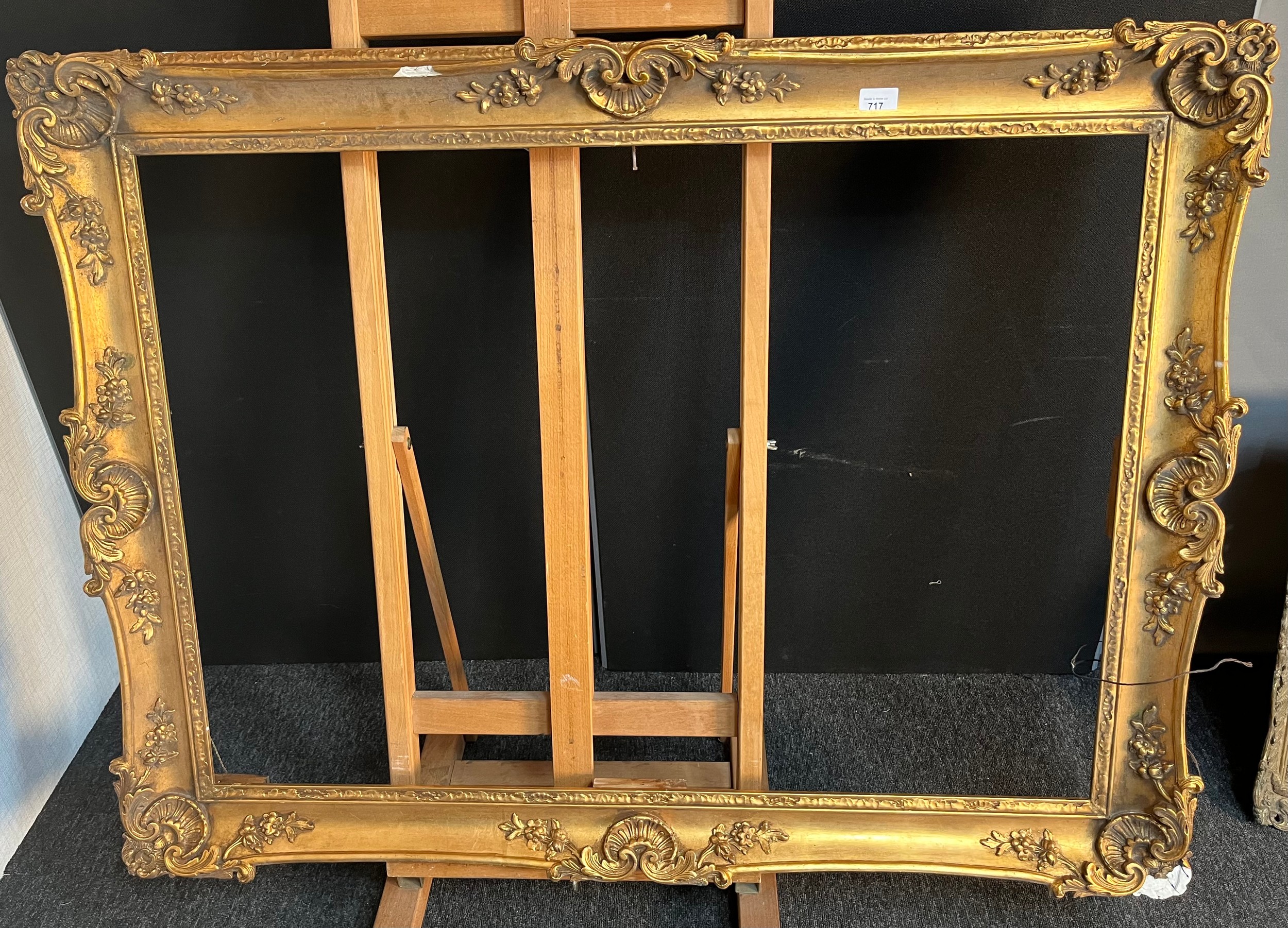 Antique gilt frame with moulded scroll and foliate design [Frame 93x125cm]