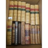 A Collection of Vintage Leather bound books to include, 8 vols of Macaulays Works and Legendary