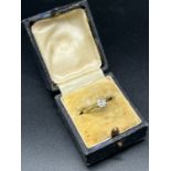 18ct yellow gold ladies ring set with a 0.50ct single diamond. [Ring size N] [2.16Grams]