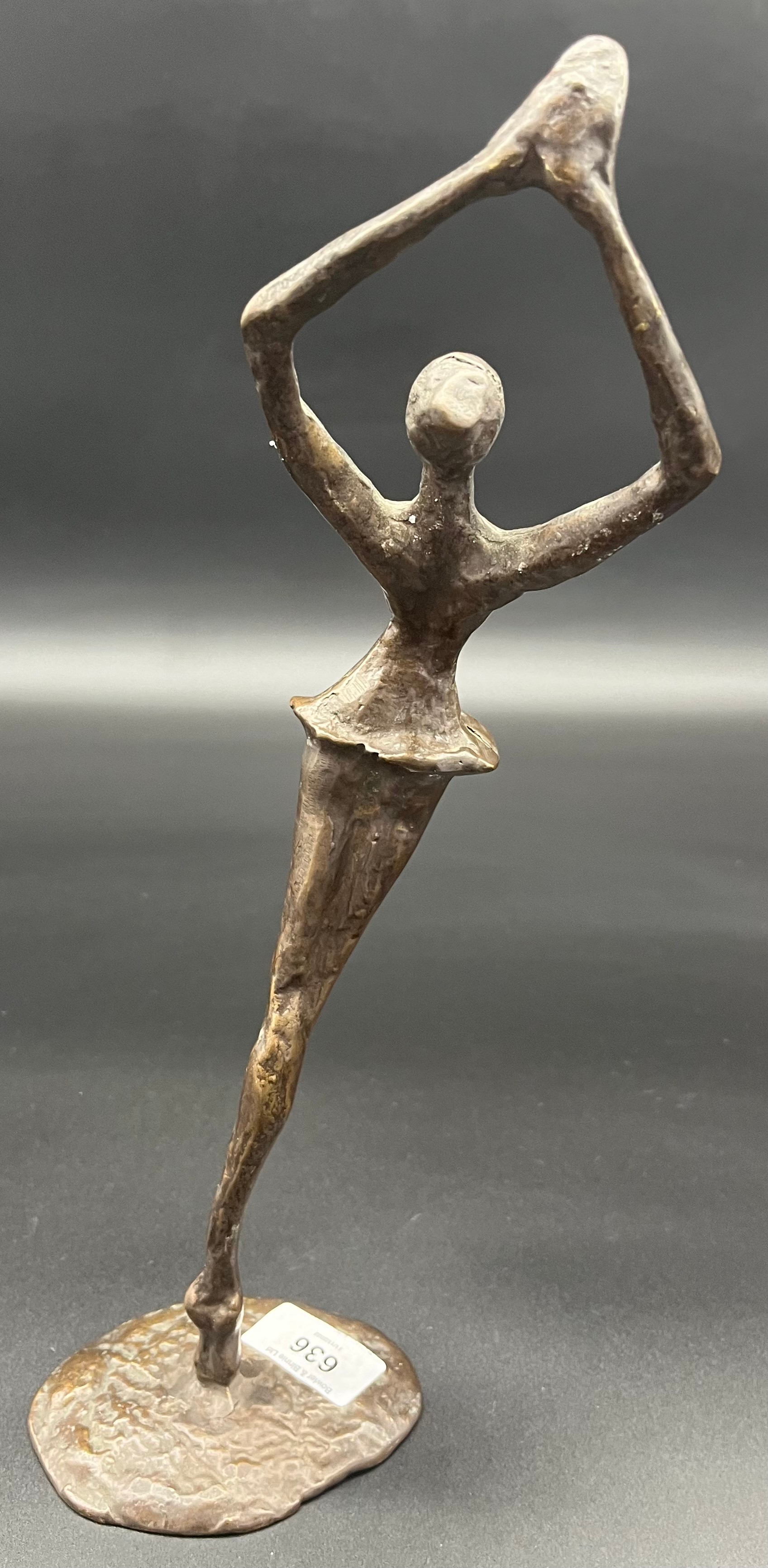 Contemporary solid bronze ballerina figurine sculpture. [35cm high] - Image 2 of 3