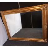 Large gold moulded gilt framed mirror [120x147cm]