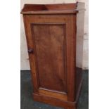 Victorian pot cupboard, the gallery top above a single door opening to interior storage [82x41x38cm]