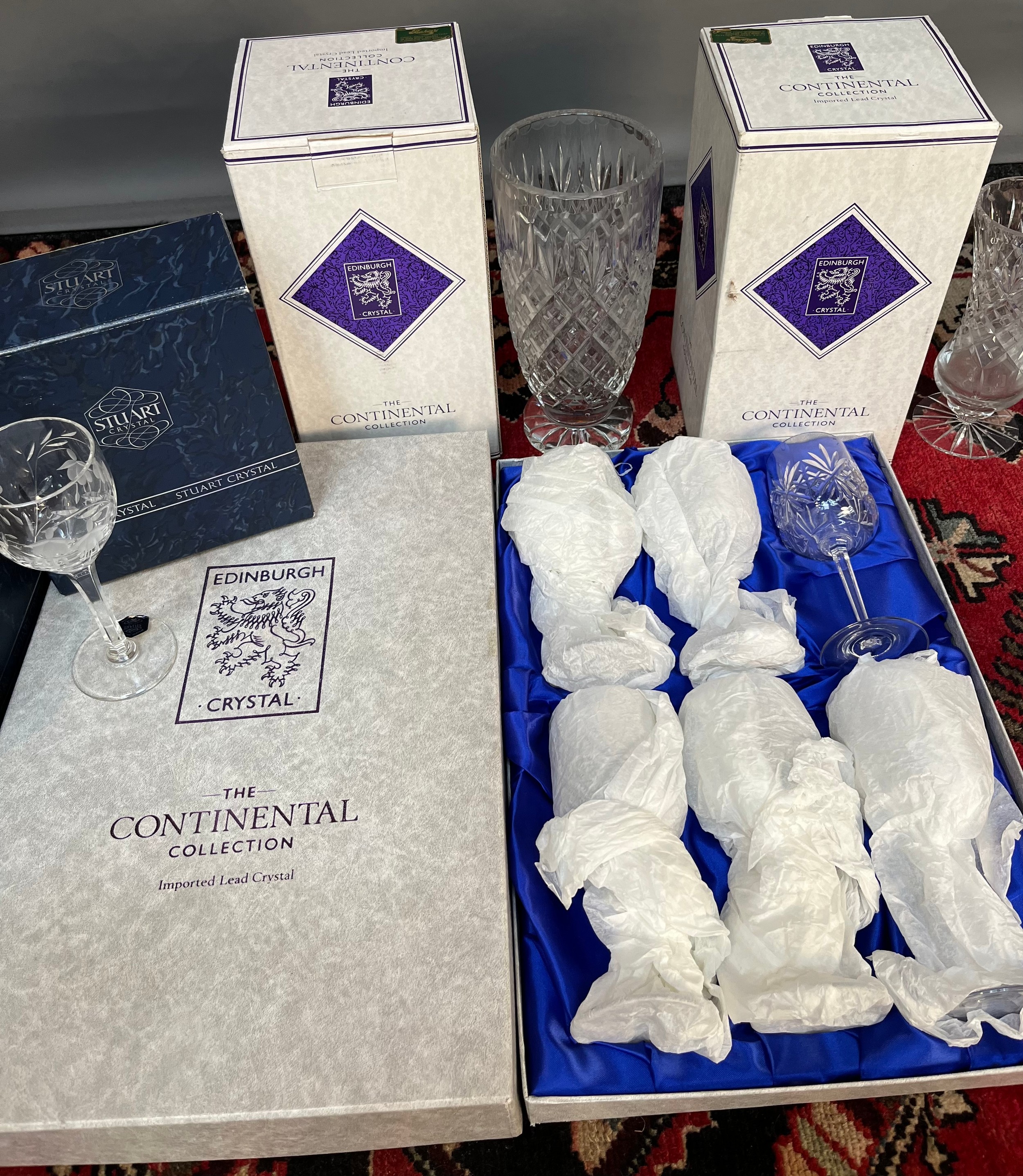 Collection of boxed Edinburgh continental collection and Stuart crystal, includes 4 Stuart crystal - Image 2 of 3