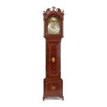 SCOTTISH GEORGE III MAHOGANY LONGCASE CLOCK, THOMAS WALKER, STRATHAVEN LATE 18TH CENTURY the hood